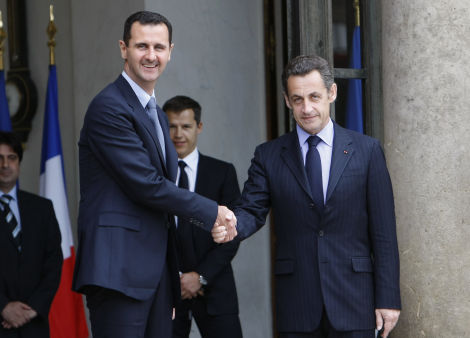 Bachar al-Assad et Sarkozy