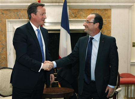  David Cameron et Francois Hollande 