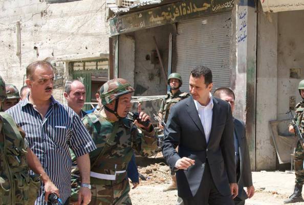 Le président Bachar al-Assad à Daraya