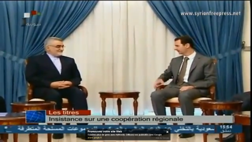 Bachar al-Assad et Alaeddine Boroujerdi